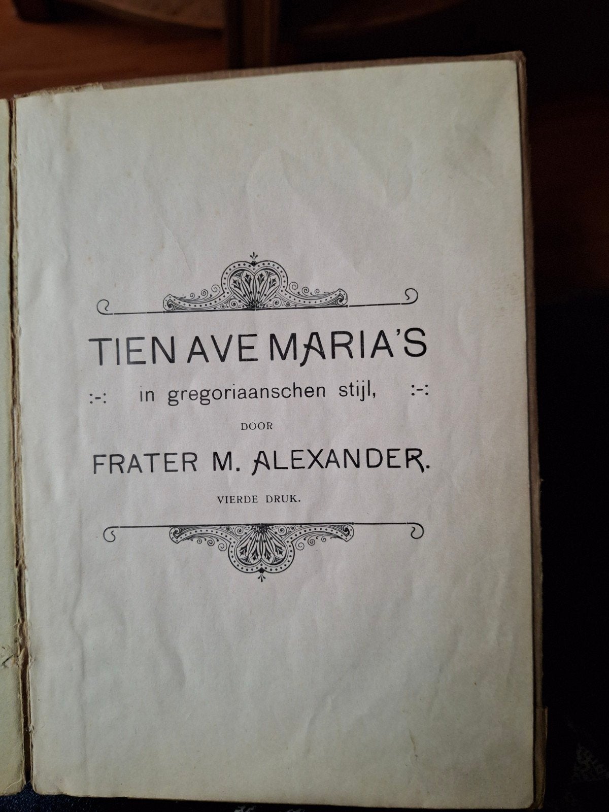 10 Ave Maria's in gregoriaanschen stijl gelezen staat 1914, Ophalen of Verzenden