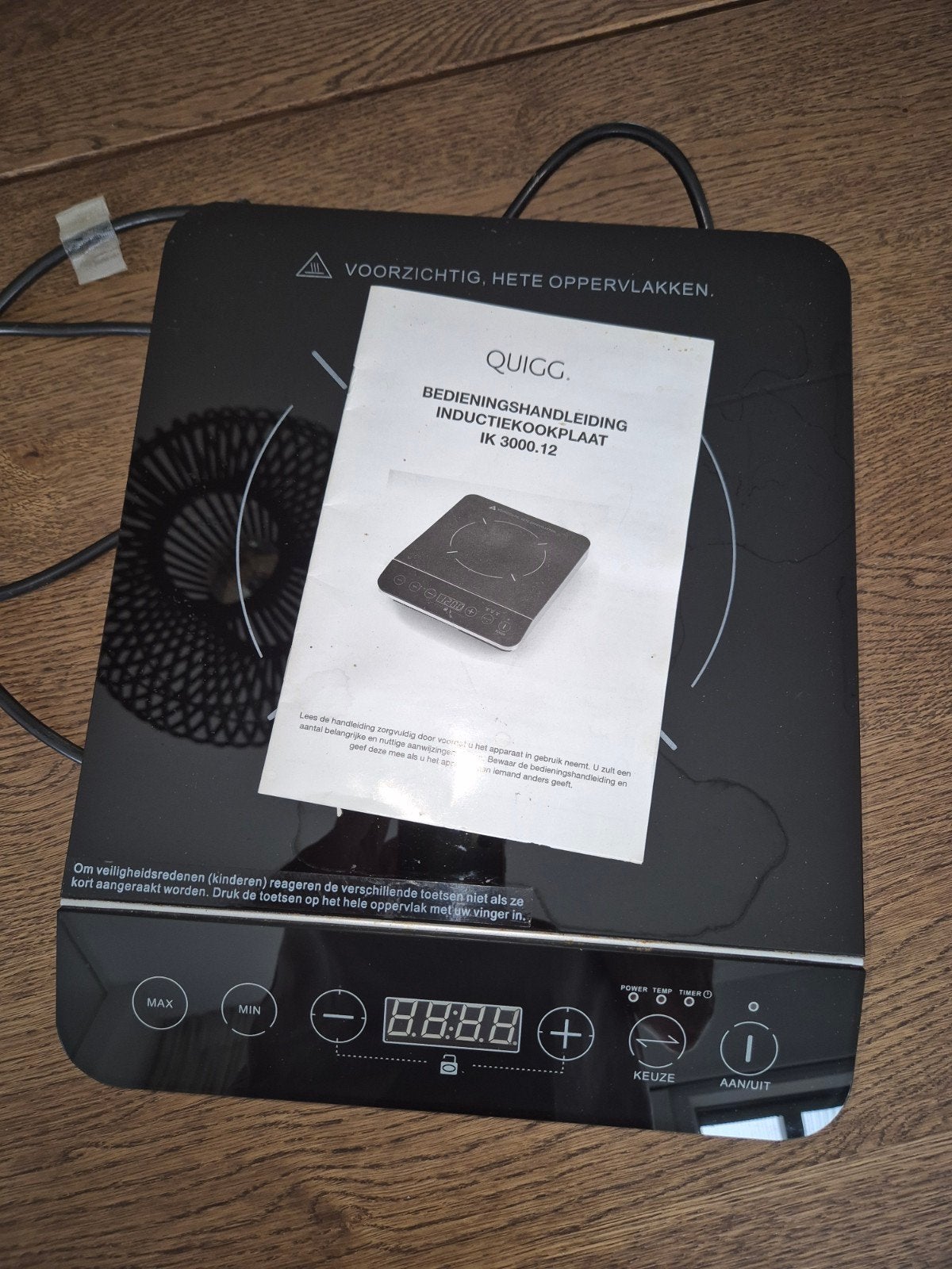Quigg Inductiekookplaat - Compact en Efficiënt, Witgoed en Apparatuur, Kookplaten, 3 kookzones of minder, Ophalen of Verzenden