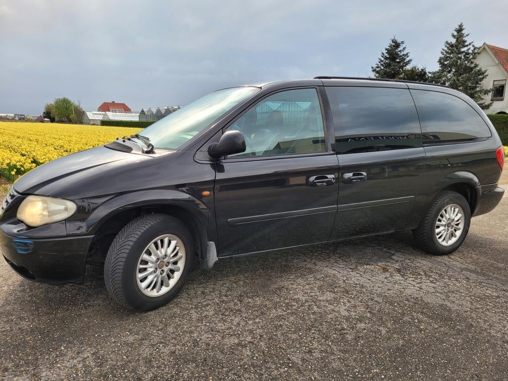 Chrysler Grand voyager 3.3l V6 LX stow&go 2007, Auto's, Voorwielaandrijving, Zwart, Leder, Grijs