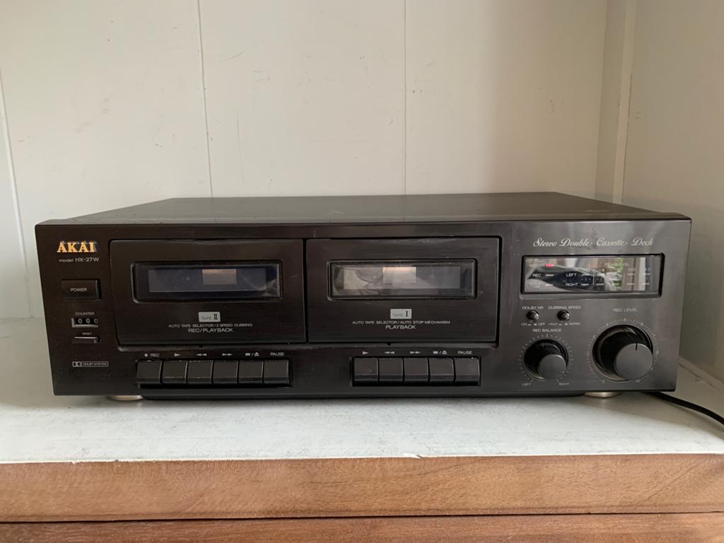 Akai (Dubbel) Cassettedeck - HX/27W Izgst!, Audio, Tv en Foto, Cassettedecks, Ophalen of Verzenden, Dubbel, Akai, Tiptoetsen