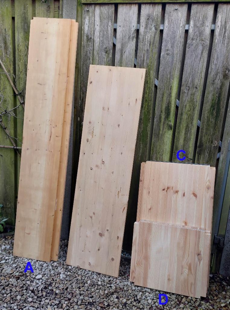 Grenen timmerpanelen en planken o.a. 146x40 vanaf 4 euro, Ophalen, Minder dan 25 mm, Eiken, Nieuw