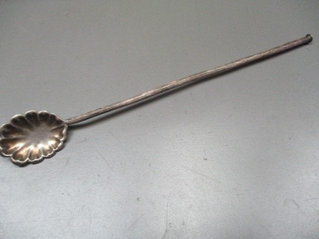 Cocktaillepel, rietje, sipperspoon zilver, gemerkt 930, Ophalen of Verzenden, Zilver