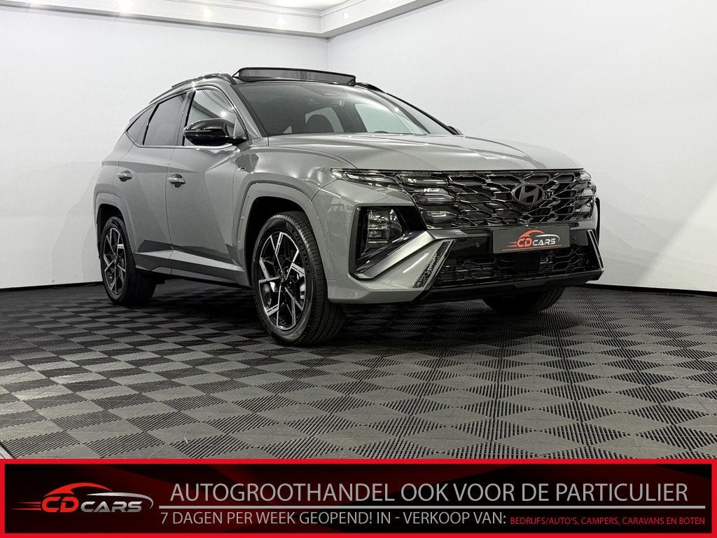Hyundai Tucson 1.6 T-GDI PHEV N Line Sky 4 AWD Plug-in Pano,, Auto's, Hyundai, Gebruikt, 4 cilinders, Leder en Stof, Adaptive Cruise Control