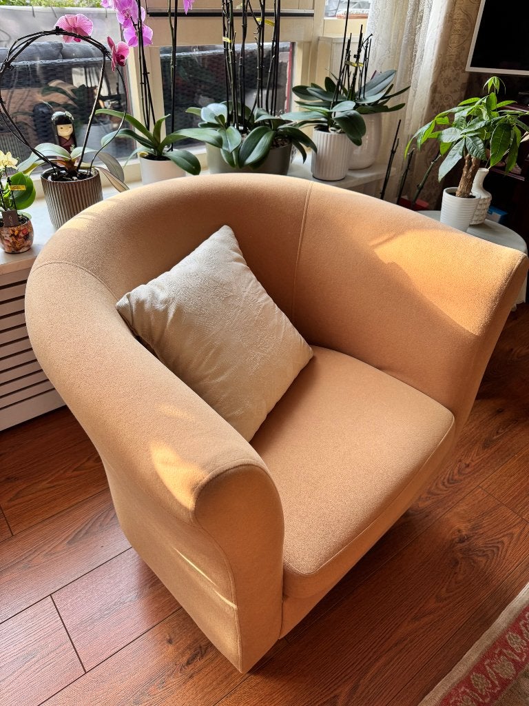 Fauteuil van stof, Ophalen, 75 tot 100 cm, Zo goed als nieuw, 75 tot 100 cm