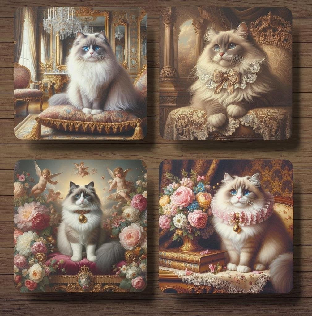 Ragdoll Barok onderzetters met houder, Ophalen of Verzenden, Nieuw