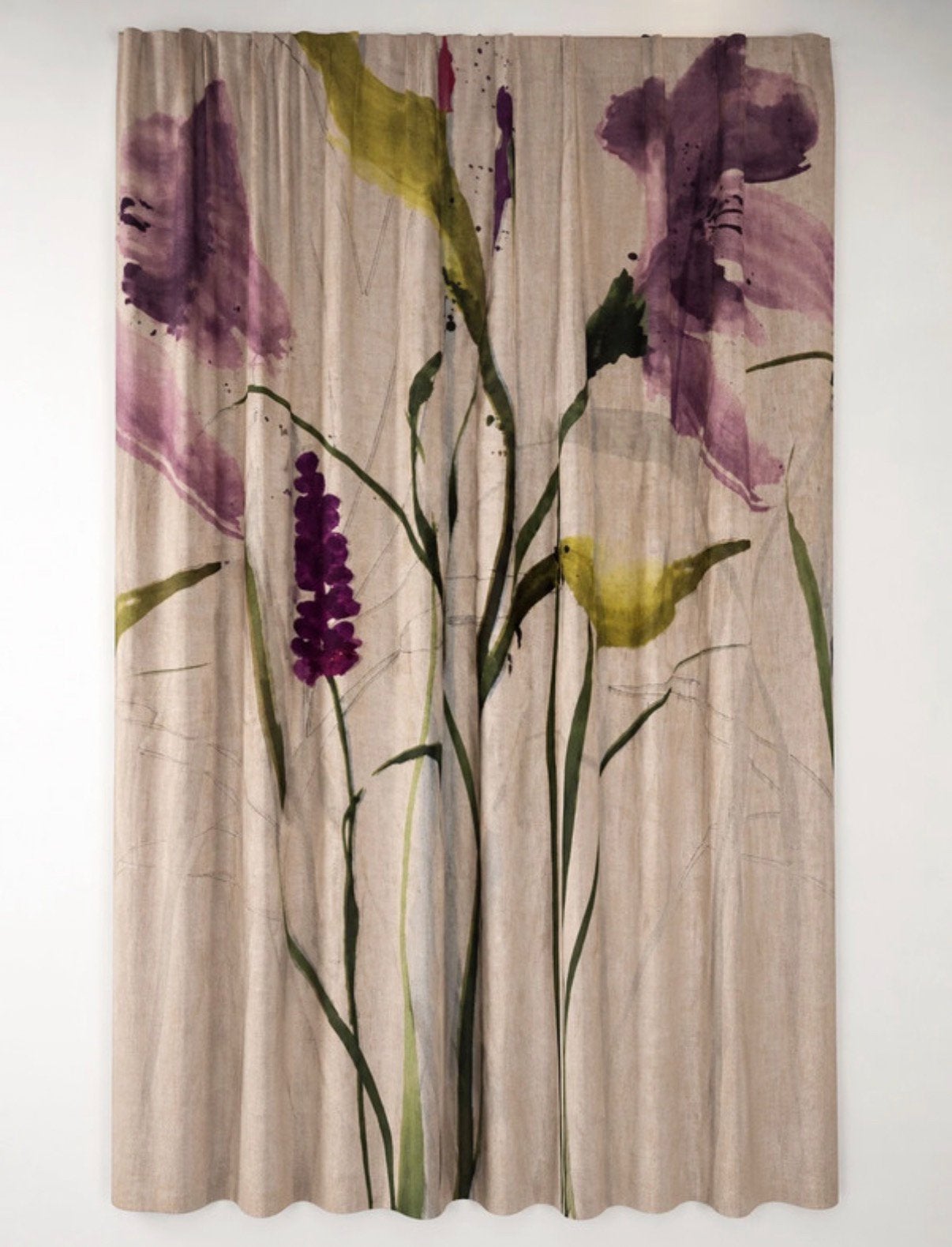 Luxe Artelux verduisterende gordijnen –bloemenprint –160x160, Ophalen, Overige materialen, Overige merken, 160 cm