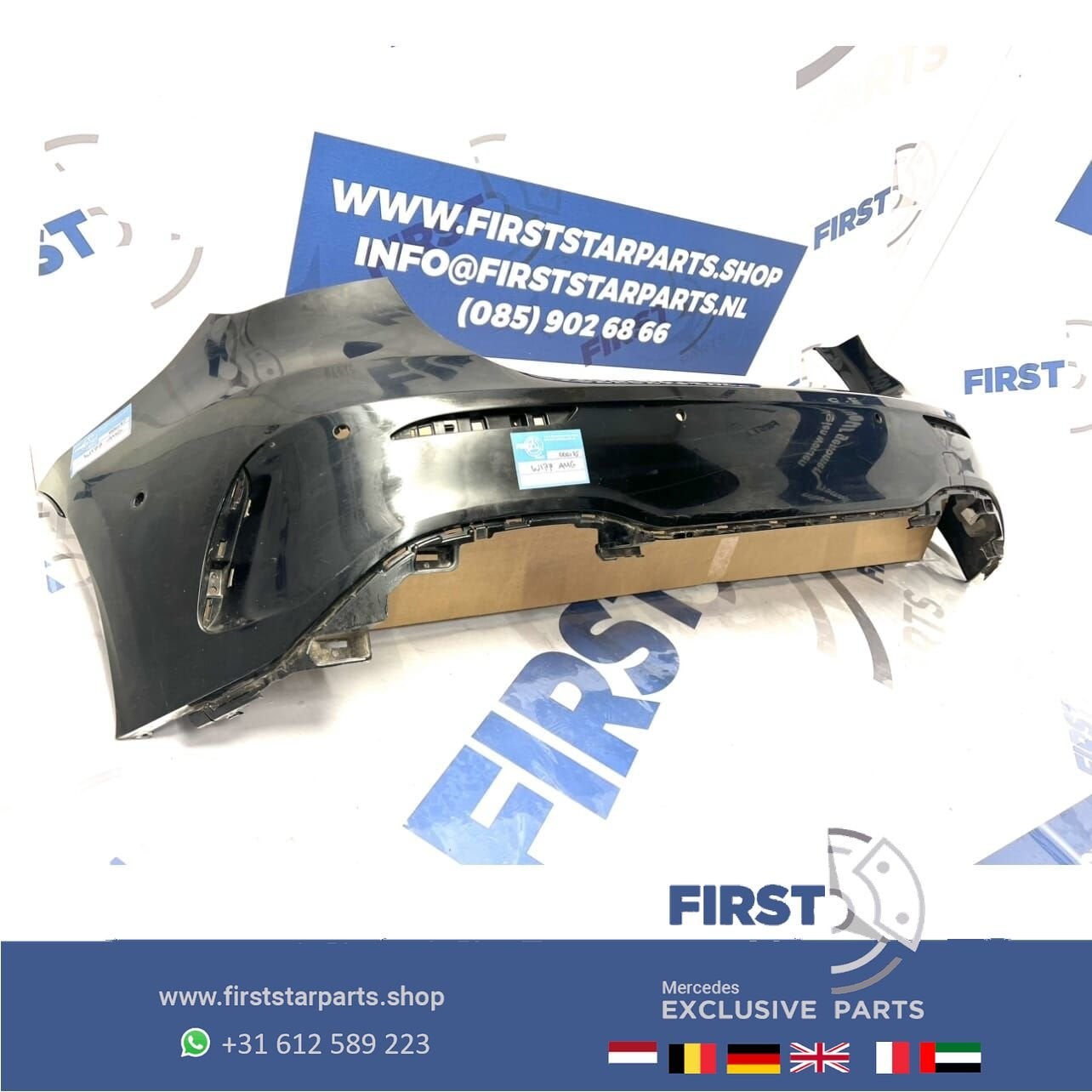 A1778851301 W177 ACHTERBUMPER A KLASSE AMG BUMPER ZWART/WIT/, Gebruikt, -, Ophalen of Verzenden, Achter