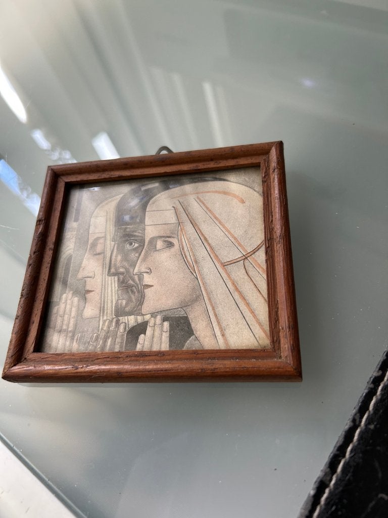 Te koop: Oud schilderijtje van Jan Toorop, Ophalen of Verzenden