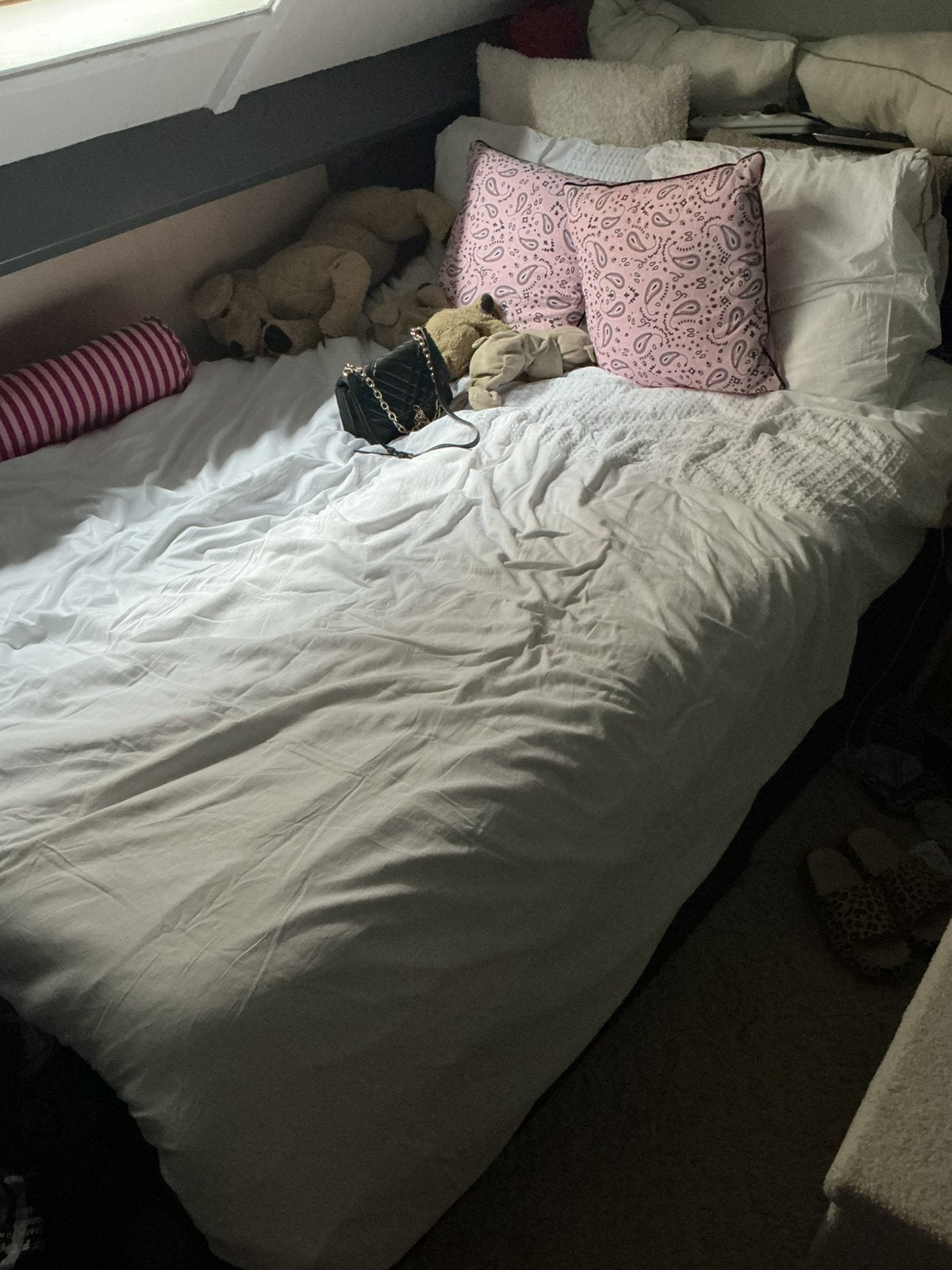 IKEA BRIMNES Bedframe met opberglades, zwart, 140x200 cm, Ophalen, Overige materialen, Zwart, Tweepersoons