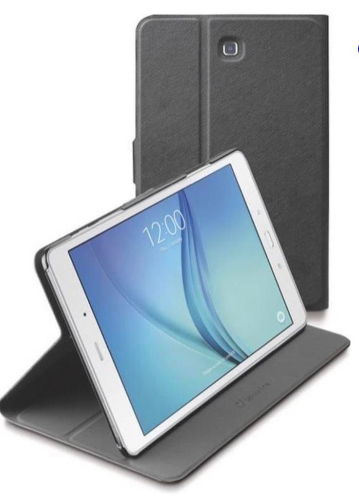 Cellularline Samsung Galaxy Tab E 9.6 Slim Stand Zwart New!, Tab E 9.6, Nieuw, Bescherming voor- en achterkant, Samsung