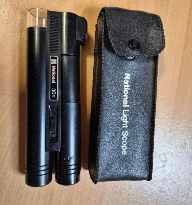 National Light Scope 30X Microscoop met etui, Ophalen of Verzenden, Gebruikt, Minder dan 400x, Biologische microscoop
