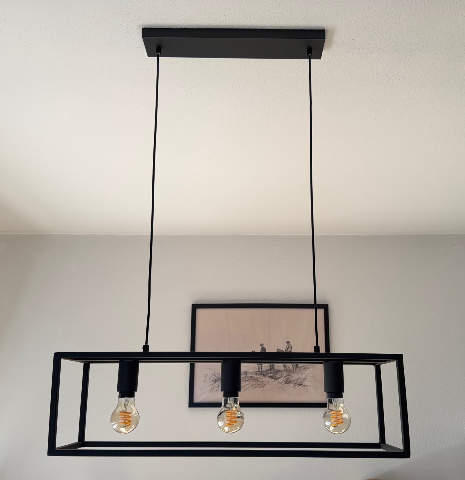 Als nieuw EGLO hanglamp Blackcrown zwart 3xE27, Ophalen of Verzenden, Zo goed als nieuw, Metaal, E27 (groot)