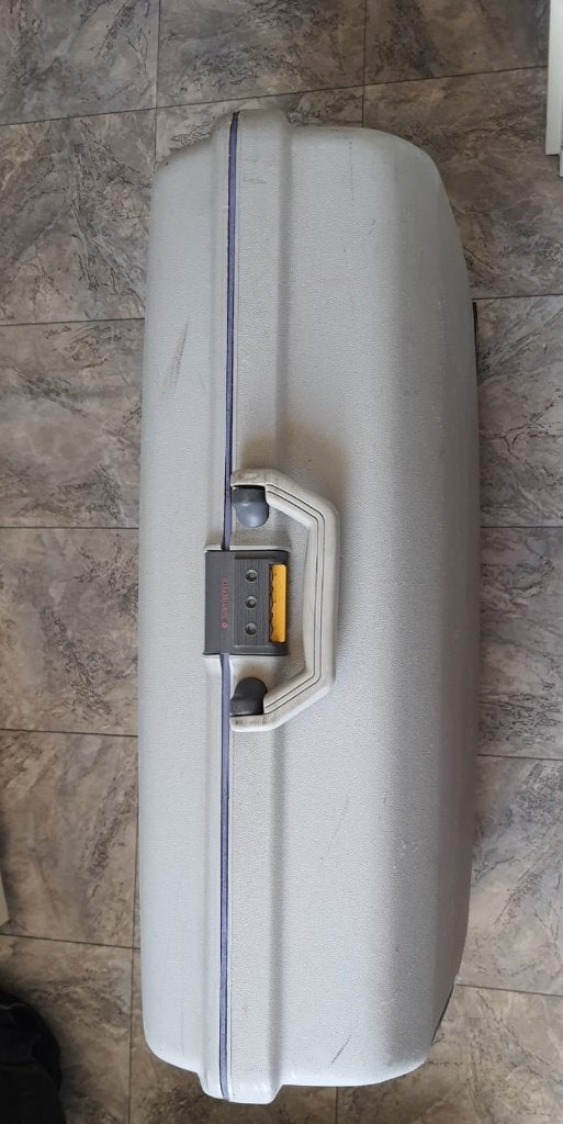 Samsonite koffer licht grijs - paars - roze stevig materiaal, Wieltjes, Gebruikt, Hard kunststof, Ophalen of Verzenden