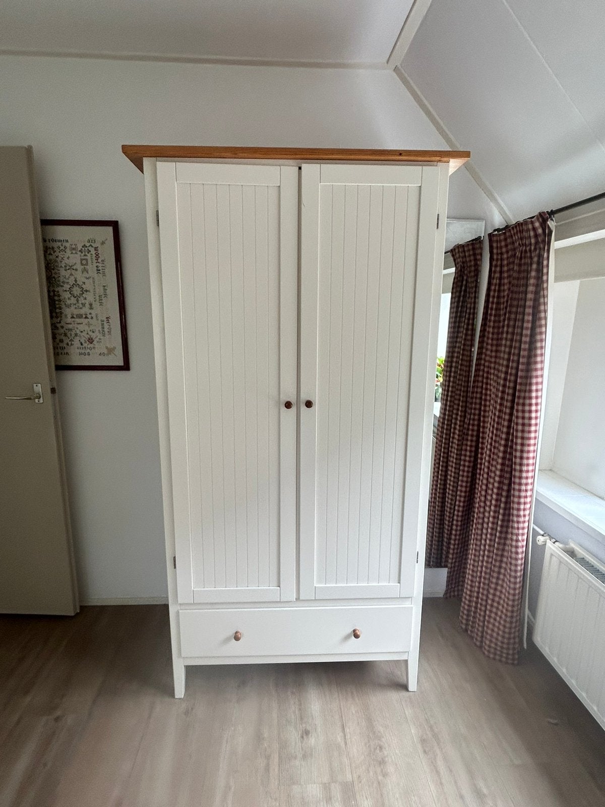 Witte IKEA Kast met lade en hangruimte, Ophalen, Gebruikt, 50 tot 100 cm, Met lade(s)