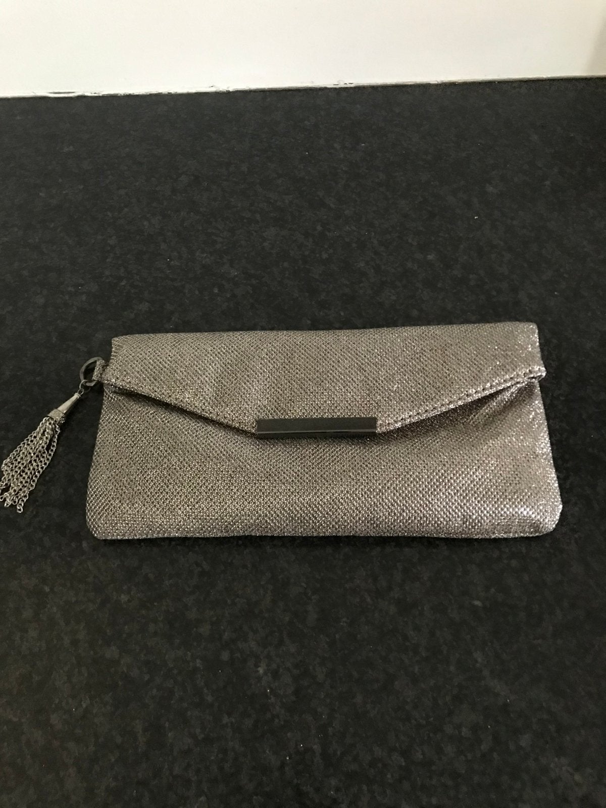 Zilver avond tasje/clutch/envelope tasje 25 x13 cm, Ophalen of Verzenden, Zo goed als nieuw, Avondtasje