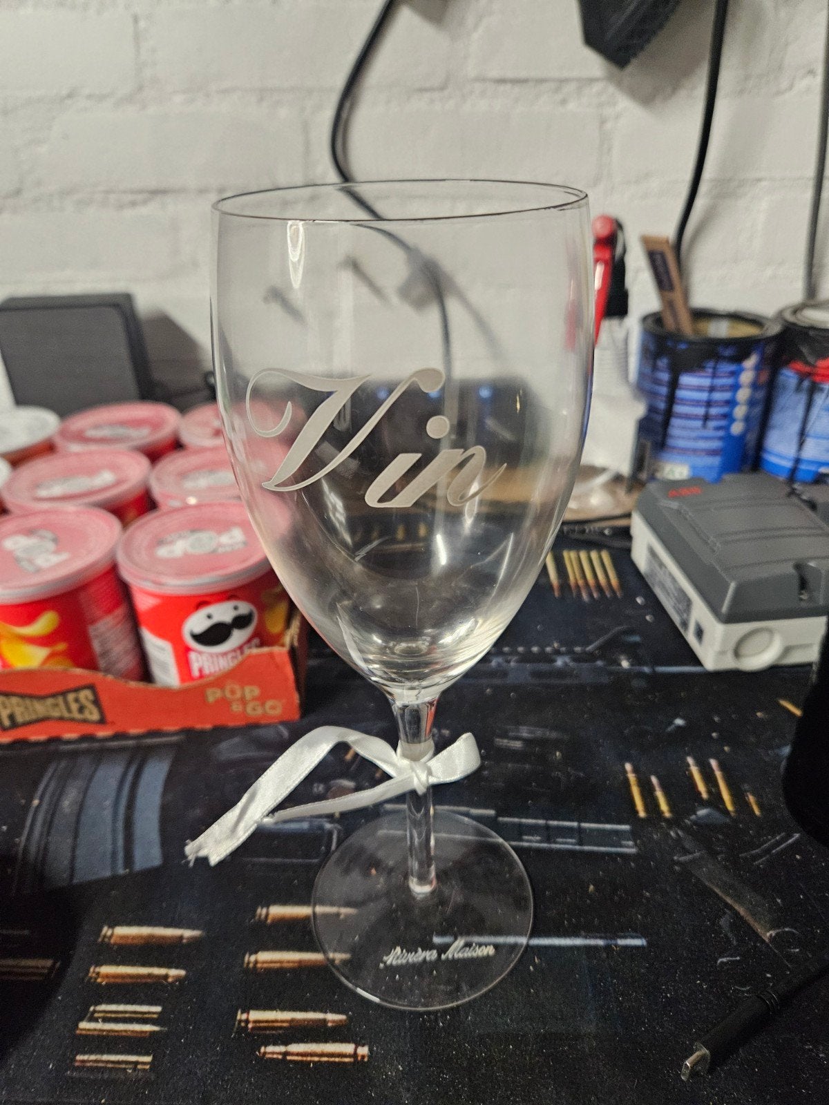8 x Riviera Maison wijnglas, Ophalen of Verzenden, Zo goed als nieuw, Wit, Riviera Maison