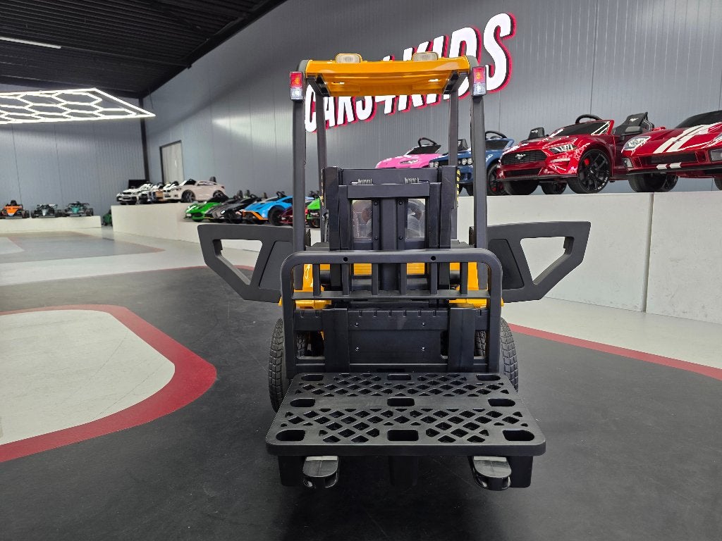 Kinder Heftruck - 12 volt - muziek - leren zit - met RC, Ophalen of Verzenden, Nieuw, Afstandsbediening