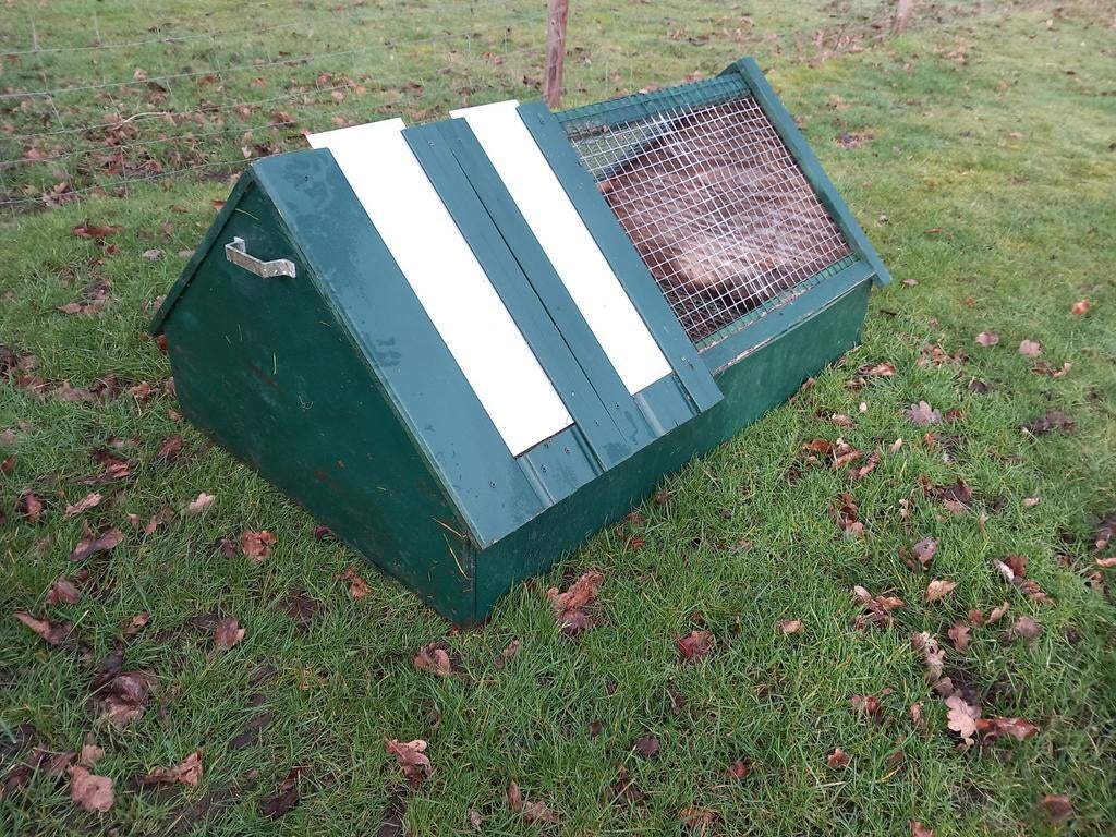 Mooie buitenren konijnenhok - als nieuw, Dieren en Toebehoren, Knaagdieren en Konijnen | Hokken en Kooien, Ophalen, 110 cm of meer