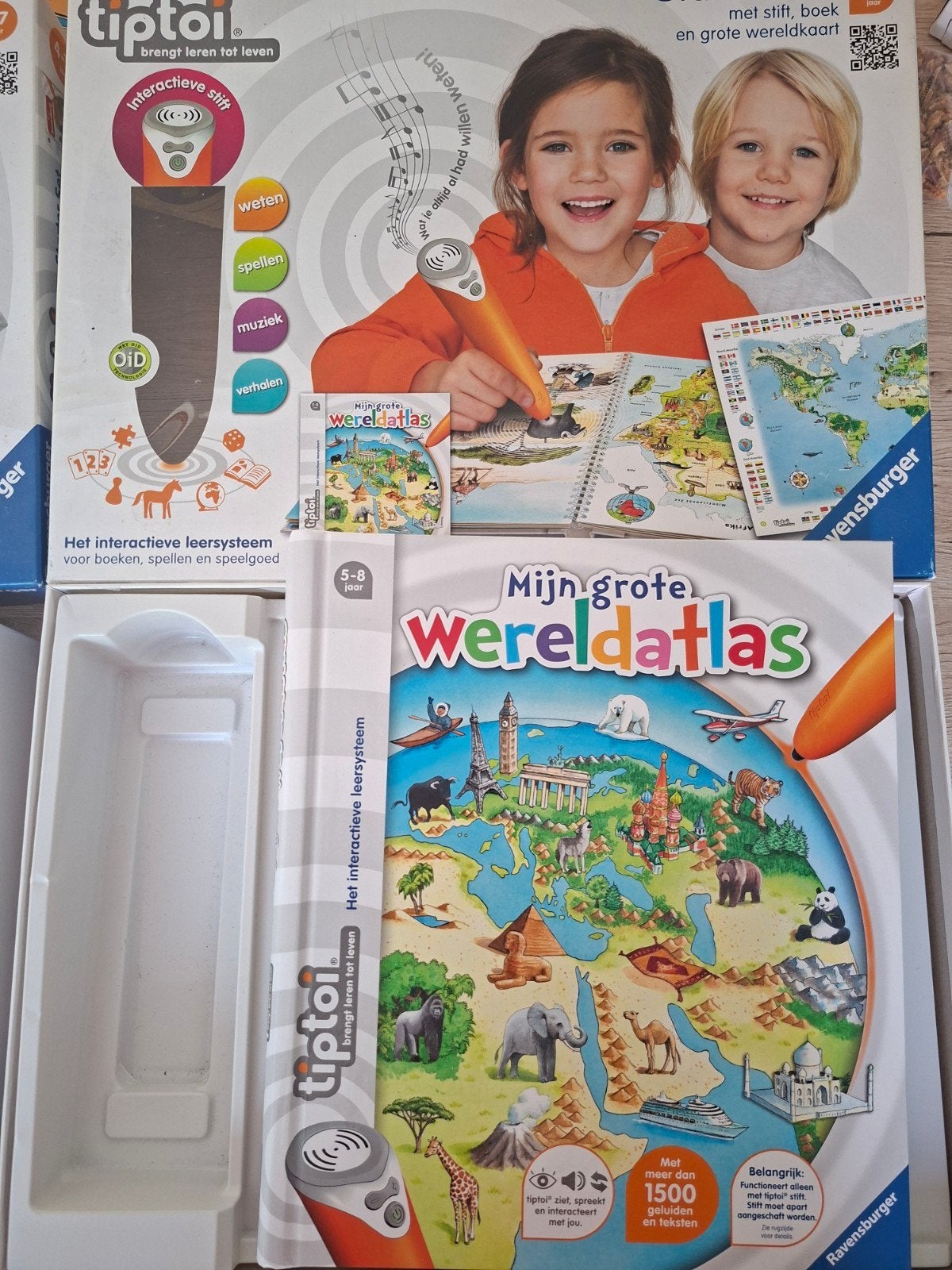 Tiptoi Starterset met Mijn Grote Wereldatlas/ de Boerder, Overige atlassen, 2000 tot heden, Ophalen of Verzenden, Zo goed als nieuw