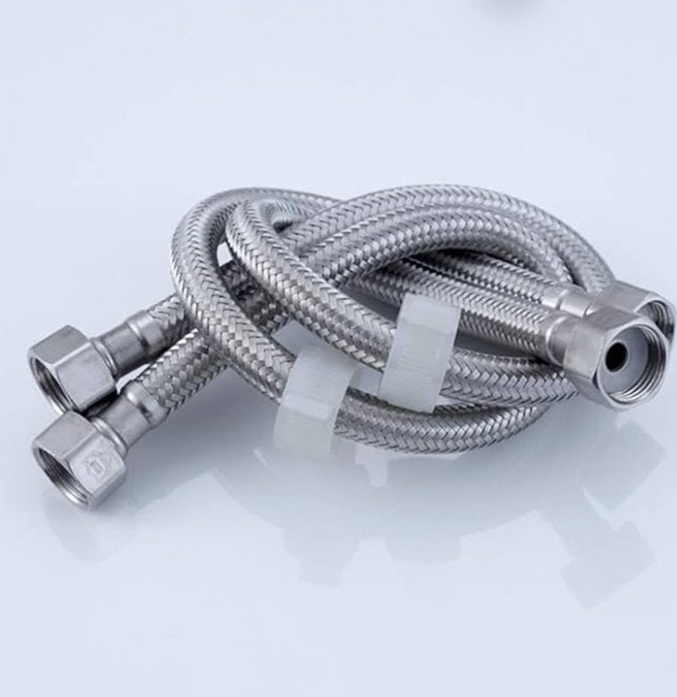 Doucheslang Set RVS - 2x 15cm Flexibele Slangen, Ophalen of Verzenden, Nieuw, Rvs, Douche