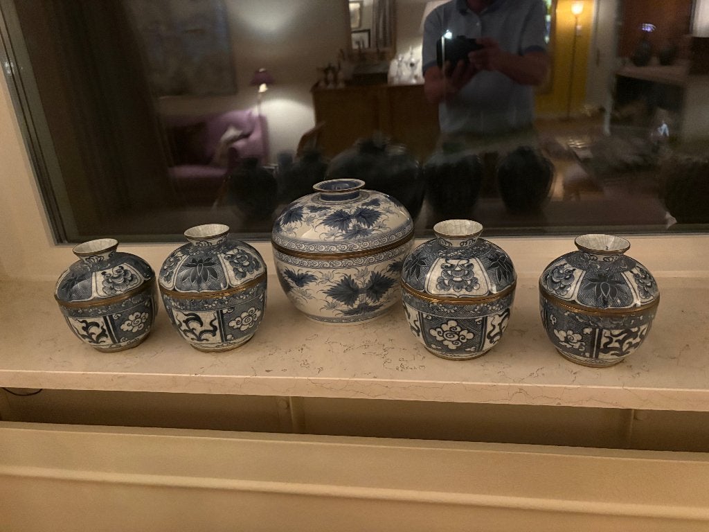 5 decoratieve gemberpotten japans/chinees, Ophalen