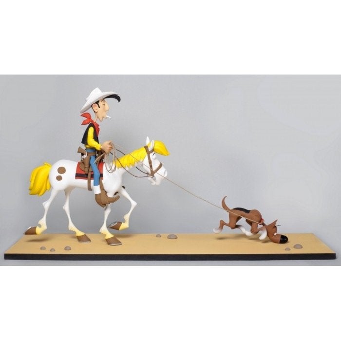 Lucky Luke op het Daltons Fariboles-parcours, Ophalen of Verzenden, Overige figuren, Beeldje of Figuurtje