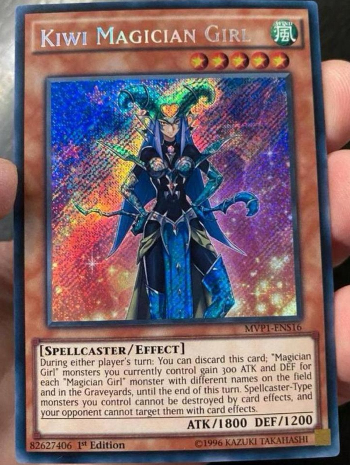 Yu-Gi-Oh! Kiwi Magician Girl MVP1 1st Movie Promo !, Hobby en Vrije tijd, Verzamelkaartspellen | Yu-gi-Oh!, Ophalen of Verzenden