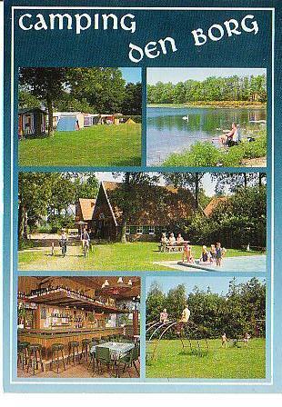 Ansichtkaart	Rekken	Camping Den Borg	5-luik, Verzenden, 1960 tot 1980, Gelopen, Gelderland