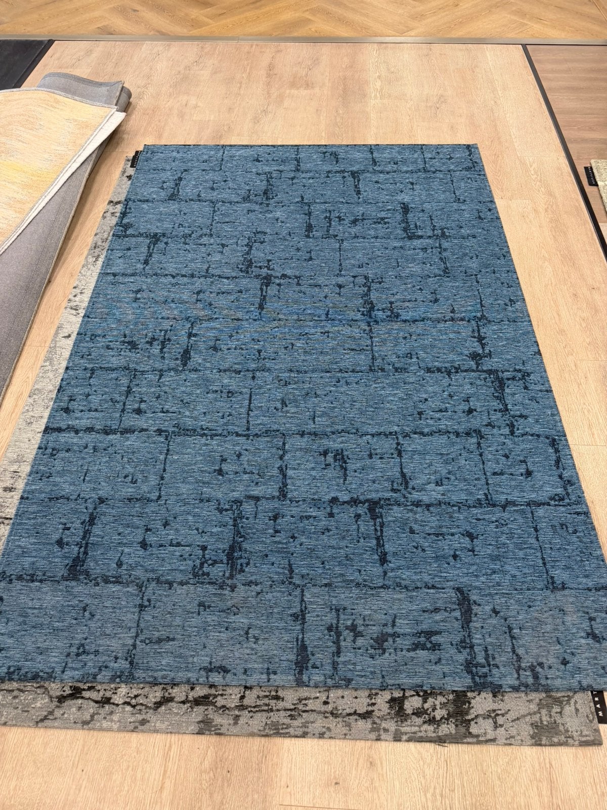 KARPET MART VISSER BLUE 1.60 x 2.30 SCHOWROOM, Ophalen, Blauw, 150 tot 200 cm, Rechthoekig