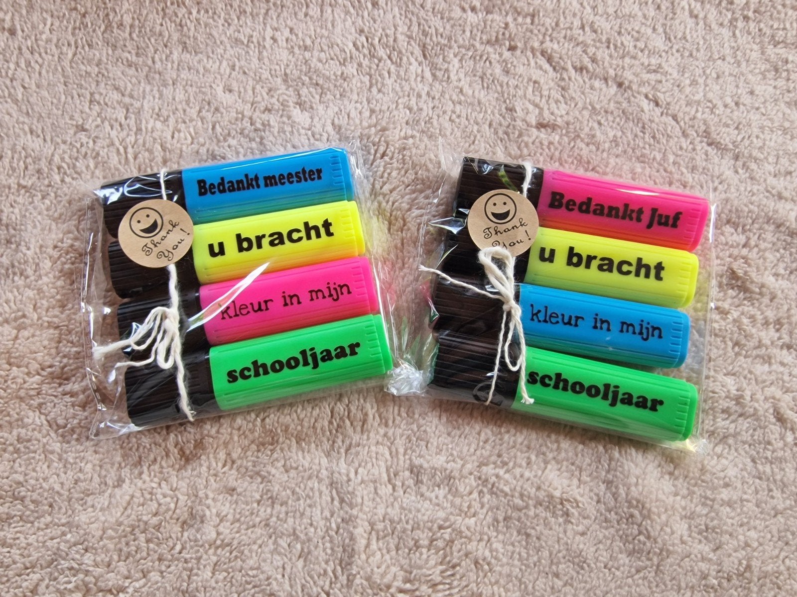 Markeerstiften met tekst einde schooljaar, Ophalen of Verzenden, Nieuw