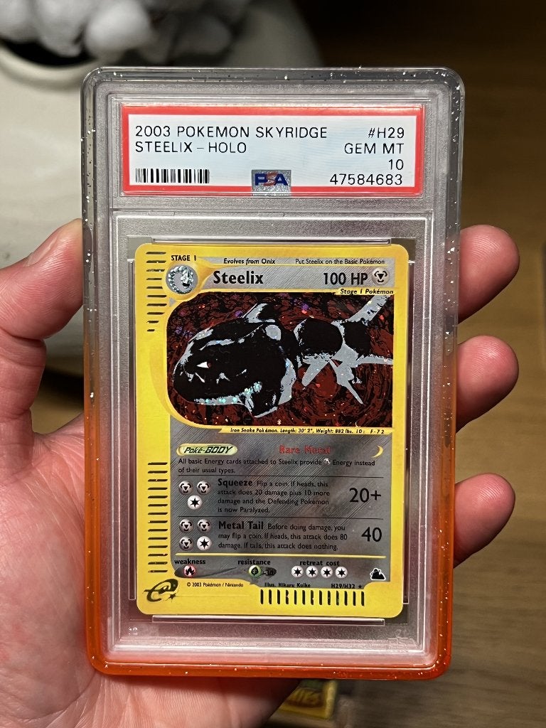 Pokemon Skyridge Steelix Holo PSA 10, Ophalen of Verzenden, Zo goed als nieuw, Losse kaart, Foil