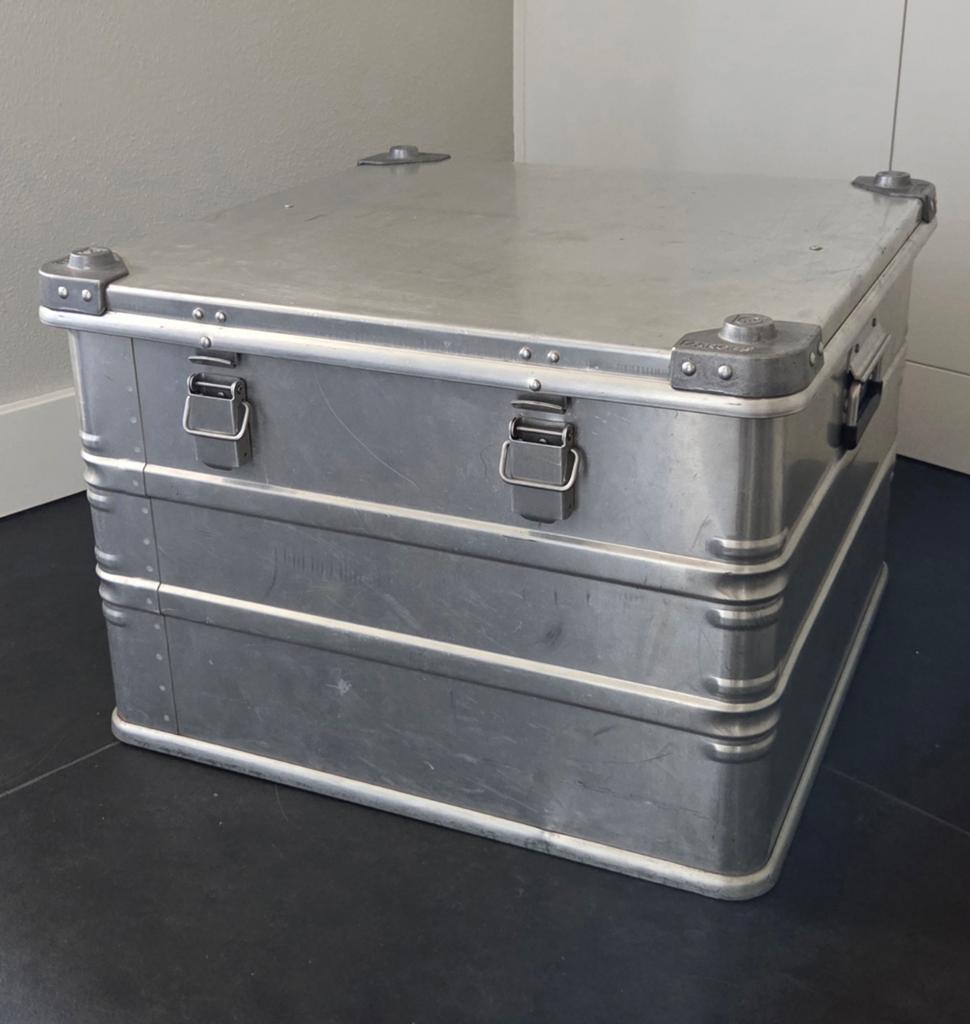 Zarges kist aluminium 59x59x40 - te gebruiken als disselbak, Ophalen, Gebruikt, 50 tot 100 cm, 50 tot 75 cm