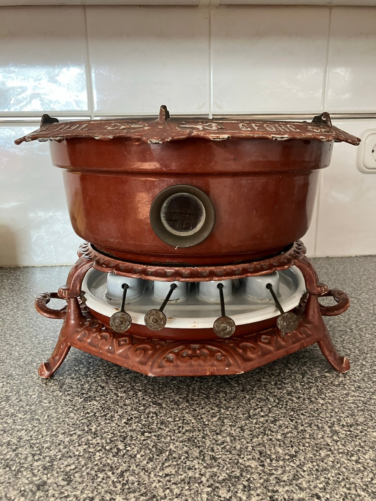 Antiek Petroleumstel Georg Haller Ottensen Hamburg DRG 3191, Ophalen of Verzenden