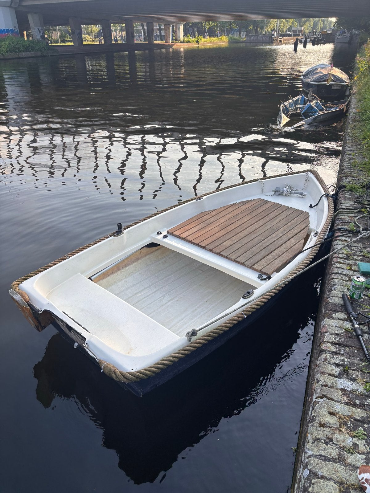 Polyester bootje, Ophalen, Gebruikt, Motorboot