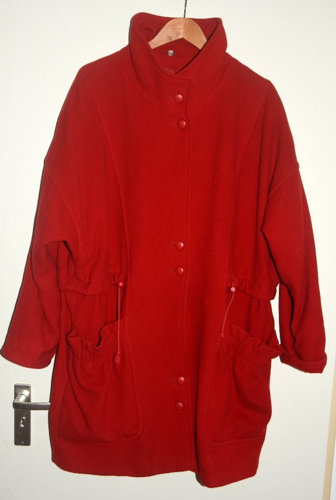 Wollen rode winterjas Wolfgang Kaiser jas maat 42 / 44, Verzenden, Gedragen, Maat 42/44 (L), Rood