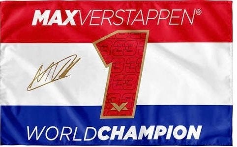 Max Verstappen vlag World Champion 150x90, Ophalen, Nieuw, Formule 1