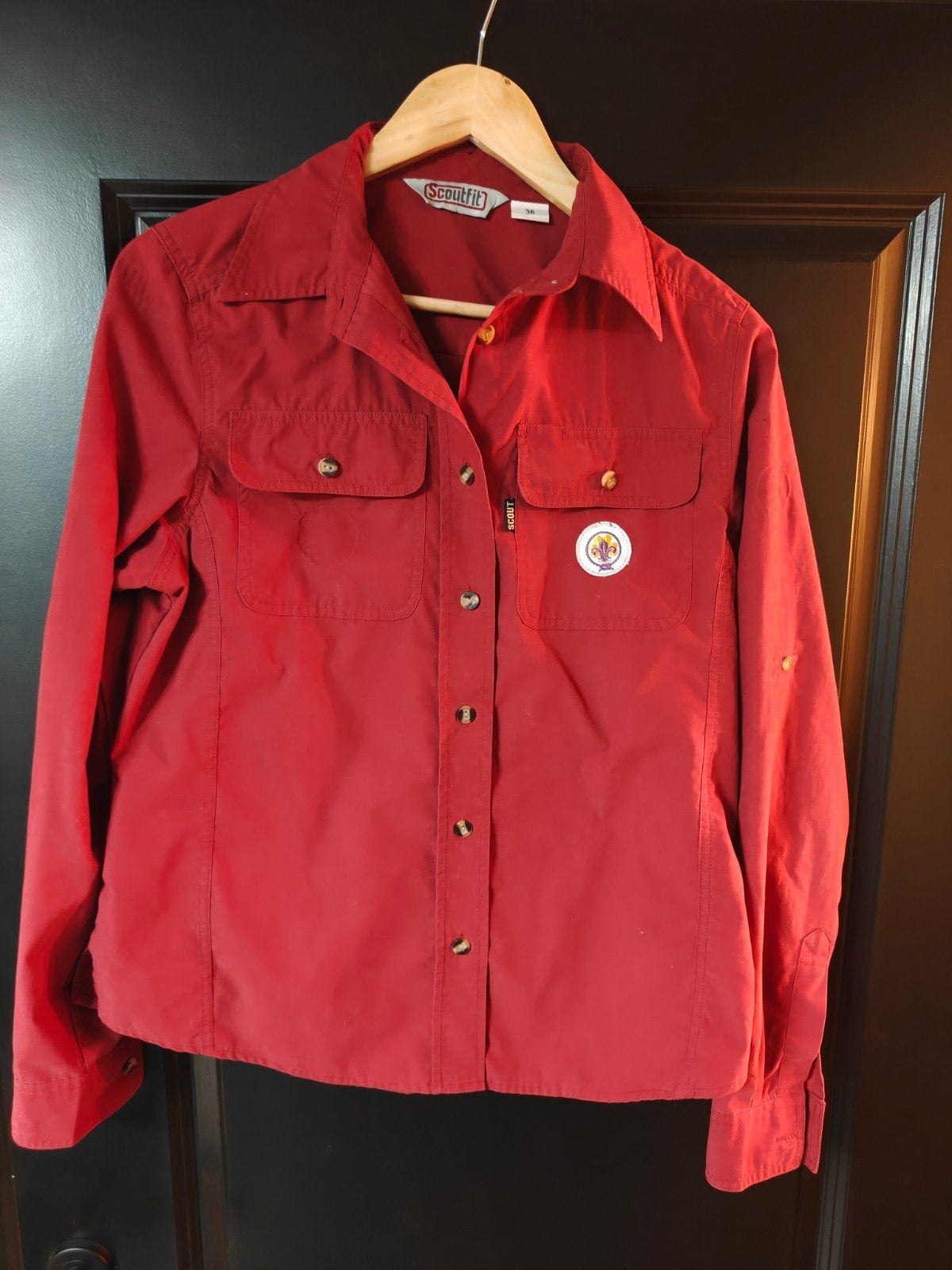 ScoutFit Rood Scouting Blouse explorer Maat 36 (S), Verzamelen, Ophalen of Verzenden, Zo goed als nieuw, Kleding
