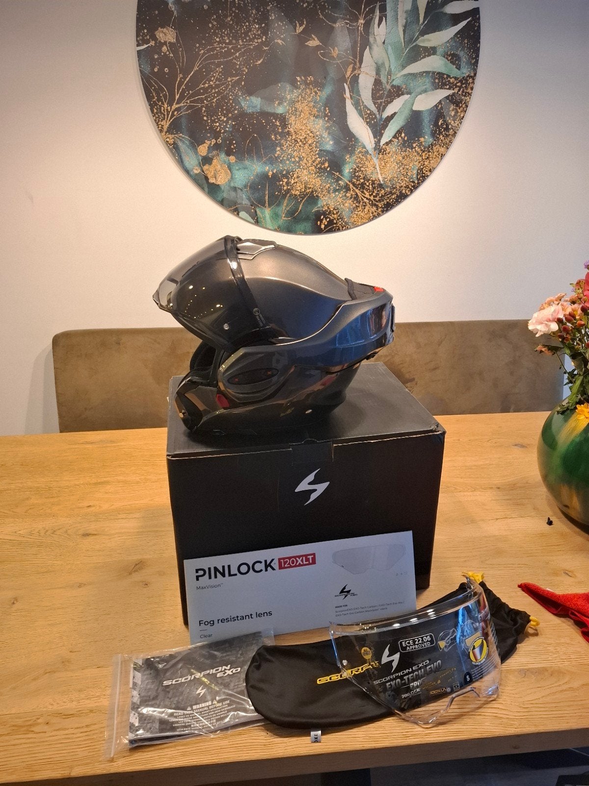 Scorpion Exo Tech Evo Pro Systeemhelm maat S, Motoren, Overige typen, Ophalen of Verzenden, Scorpion exo, Dames