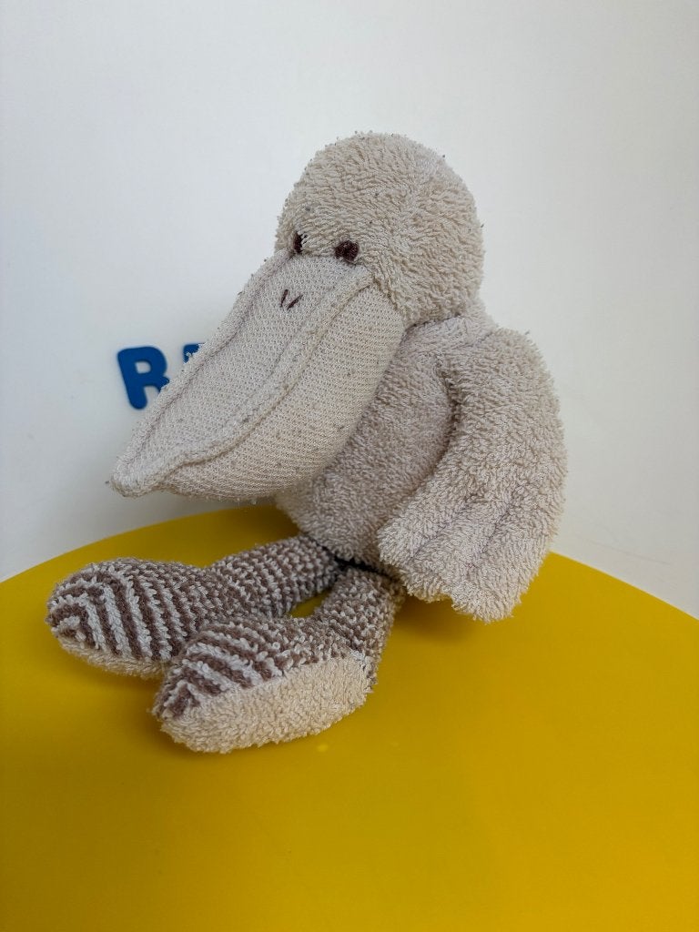 K3157 happy horse pelikaan wit bruin badstof uit 1998, Ophalen of Verzenden, Zo goed als nieuw, Overige typen