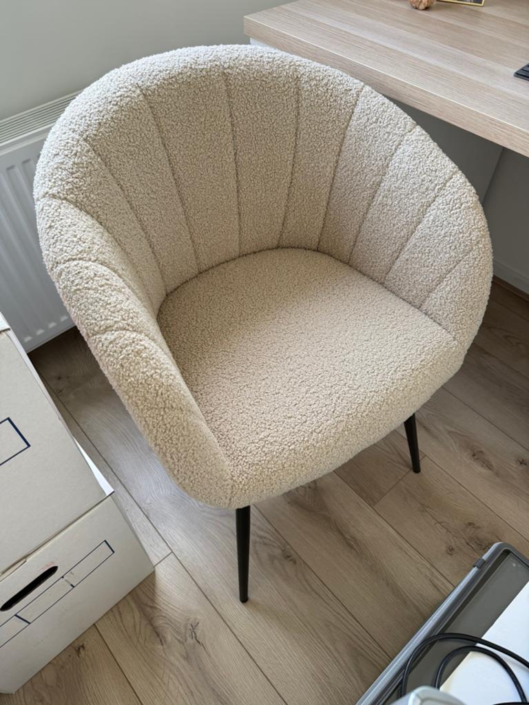 Kwantum eetkamerstoel Tropea zand, Huis en Inrichting, Stoelen, Ophalen, Overige kleuren, Japandi, Scandinavisch, modern organic