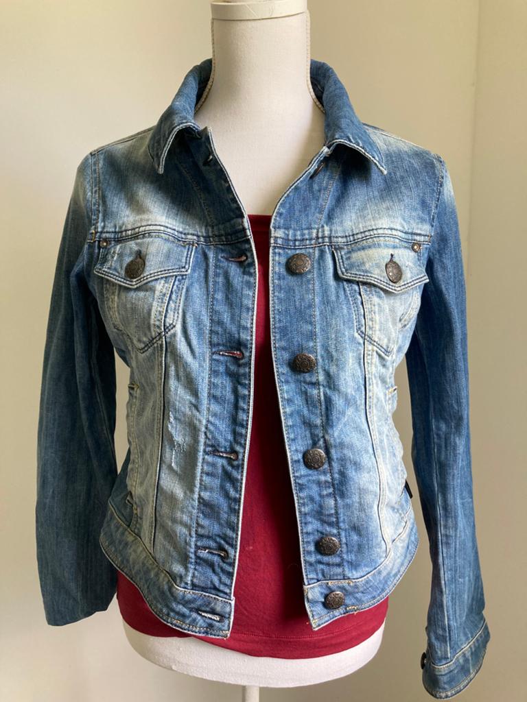Esprit jeans jasje, S. Ongedragen, Ophalen of Verzenden, Zo goed als nieuw, Blauw