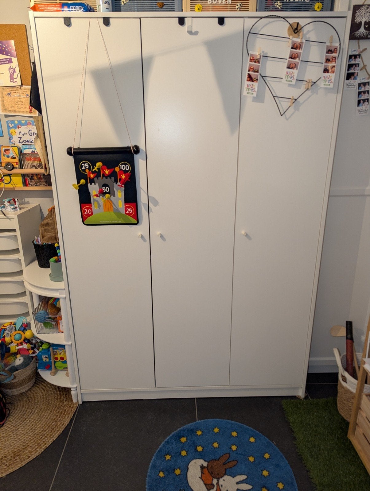 IKEA KLEPPSTAD Kledingkast 3 deuren wit 117x55x176cm, Ophalen, Met deur(en), Gebruikt, 100 tot 150 cm