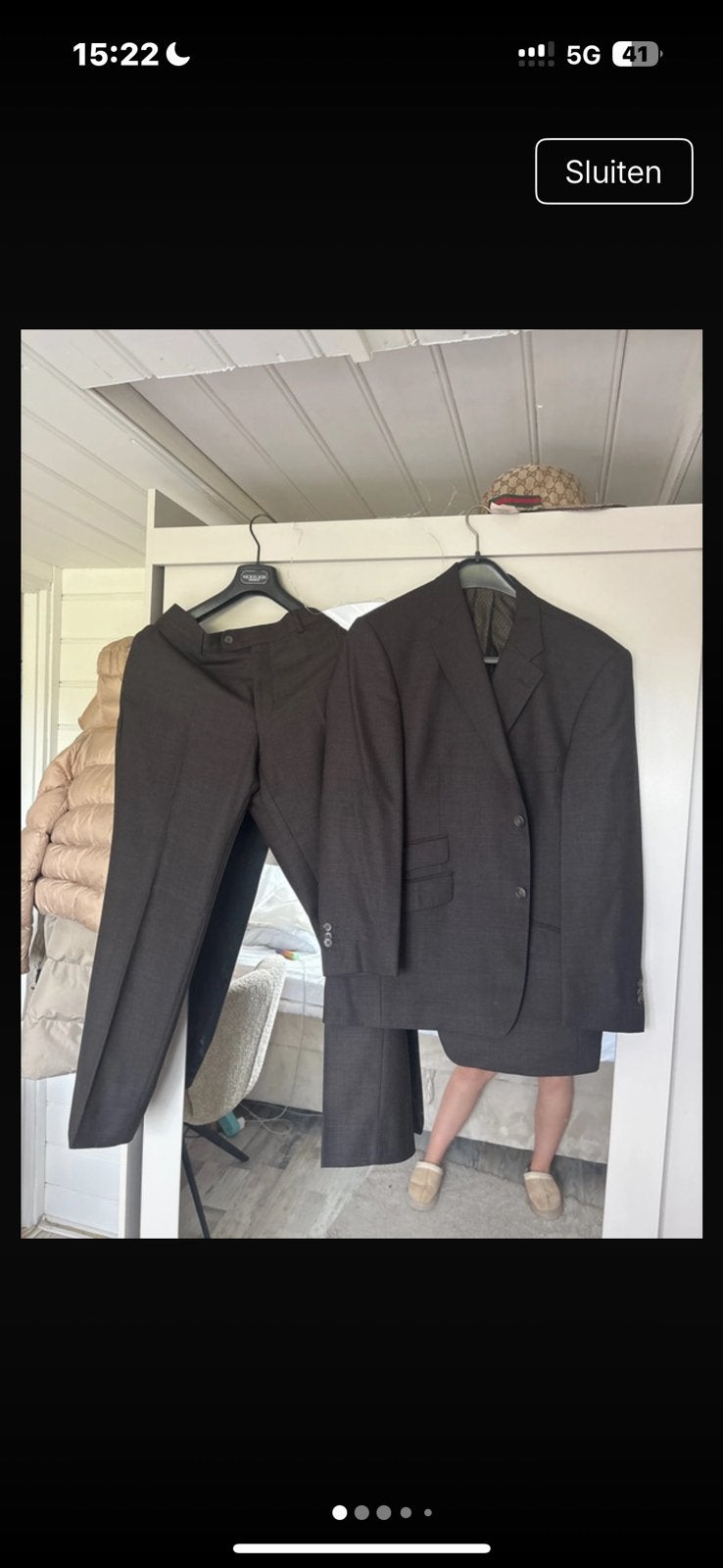 Mannen trouwpak., Kleding | Heren, Ophalen of Verzenden, Gedragen, Grijs, Trouwpak