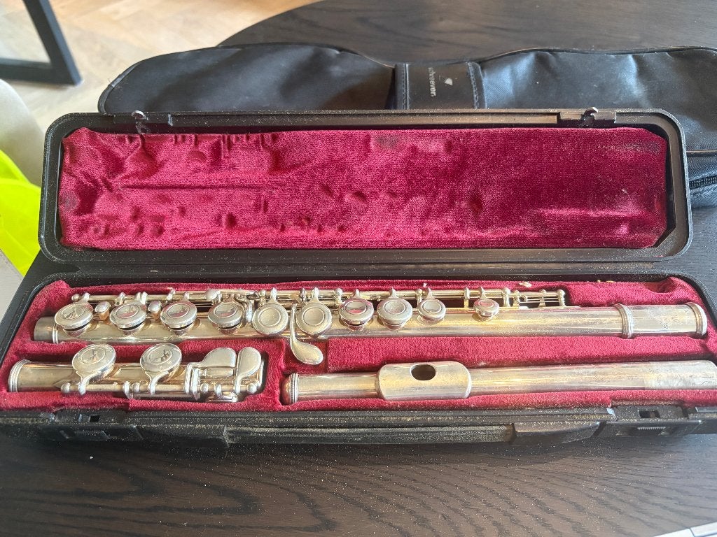 Dwarsfluit, Ophalen of Verzenden, Gebruikt, Dwarsfluit, Met koffer of tas