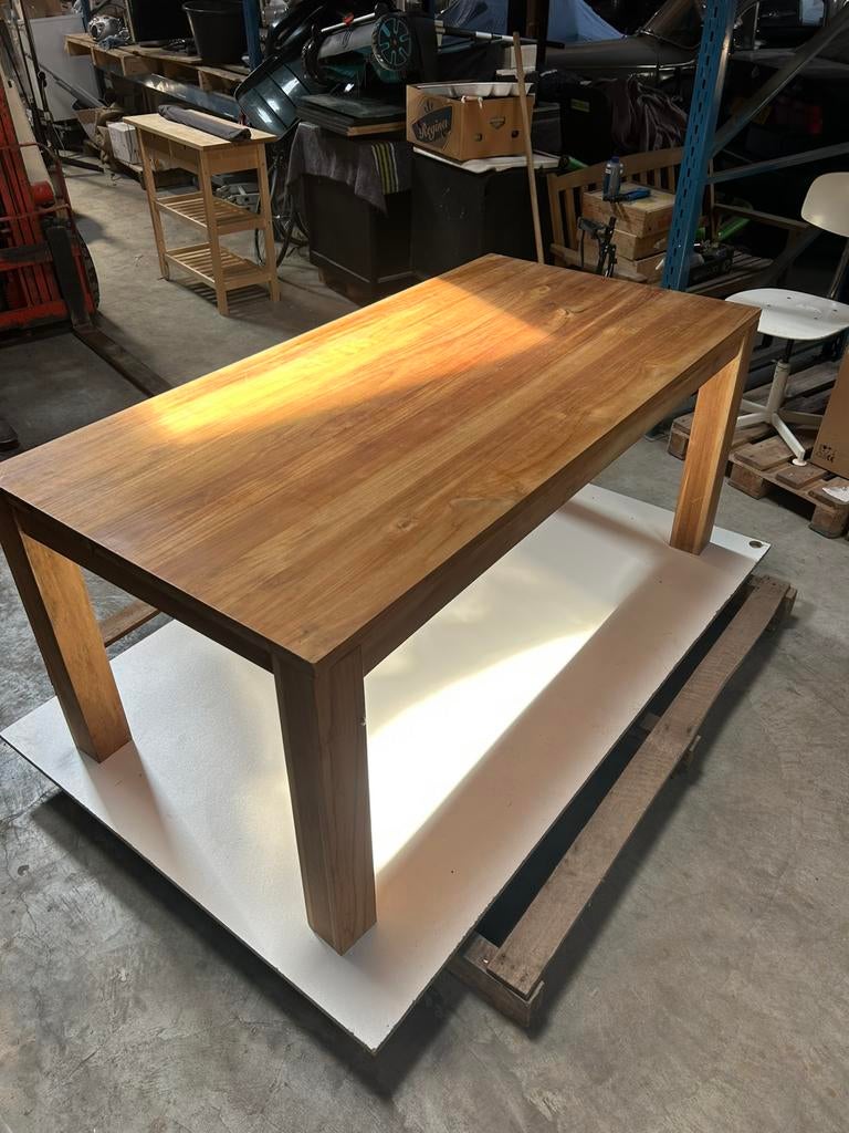 Teak tafel, Ophalen, 200 cm of meer, 50 tot 100 cm, Zo goed als nieuw