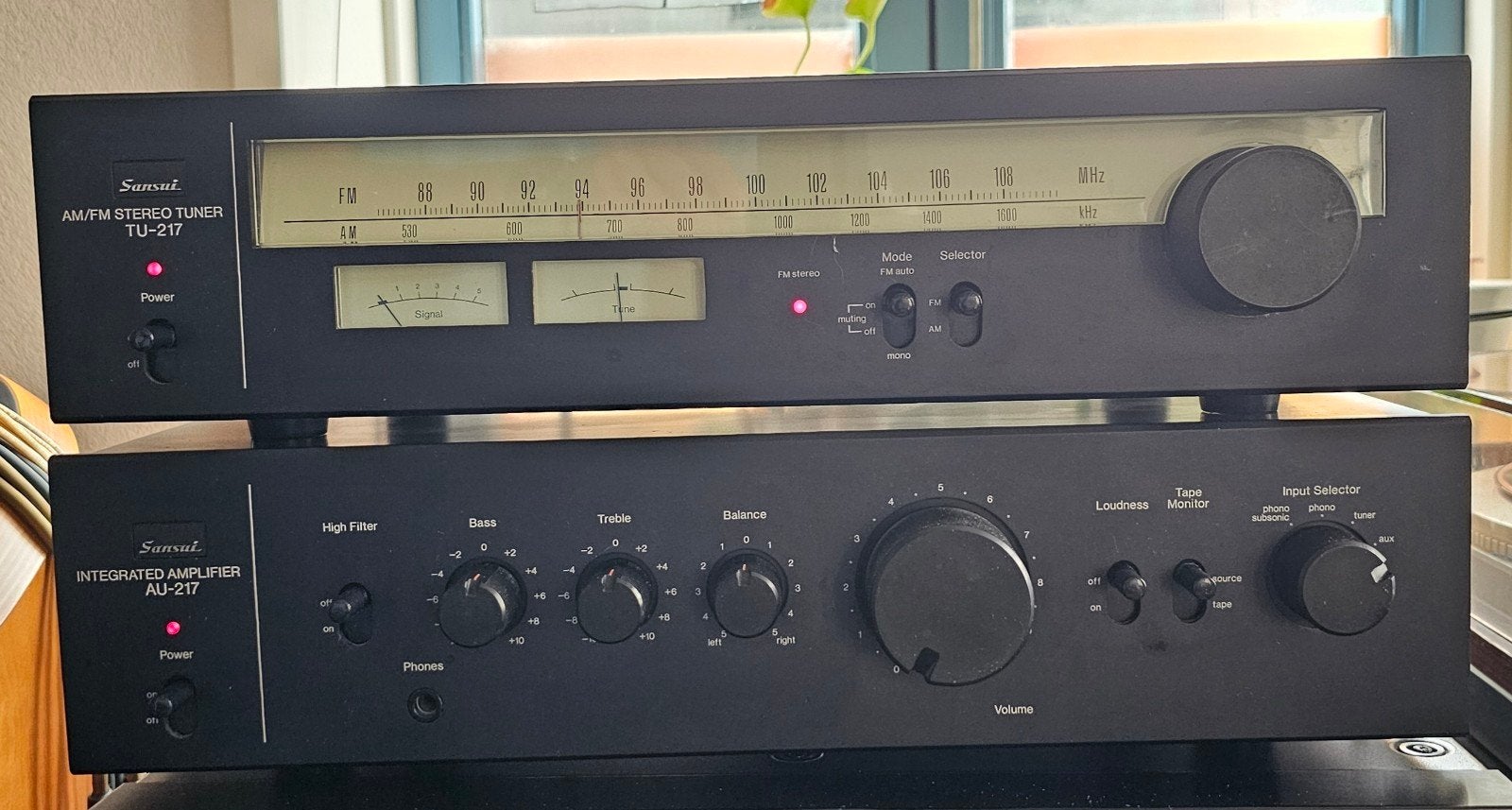 Sansui A217 T217 Vintage seventies set, geserviced,garantie, Overige merken, Tuner of Radio, Refurbished, Nvt