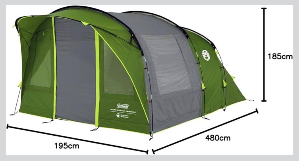 Coleman Rocky Mountain 5 Blackout Tent, Ophalen, Gebruikt, Tot en met 5