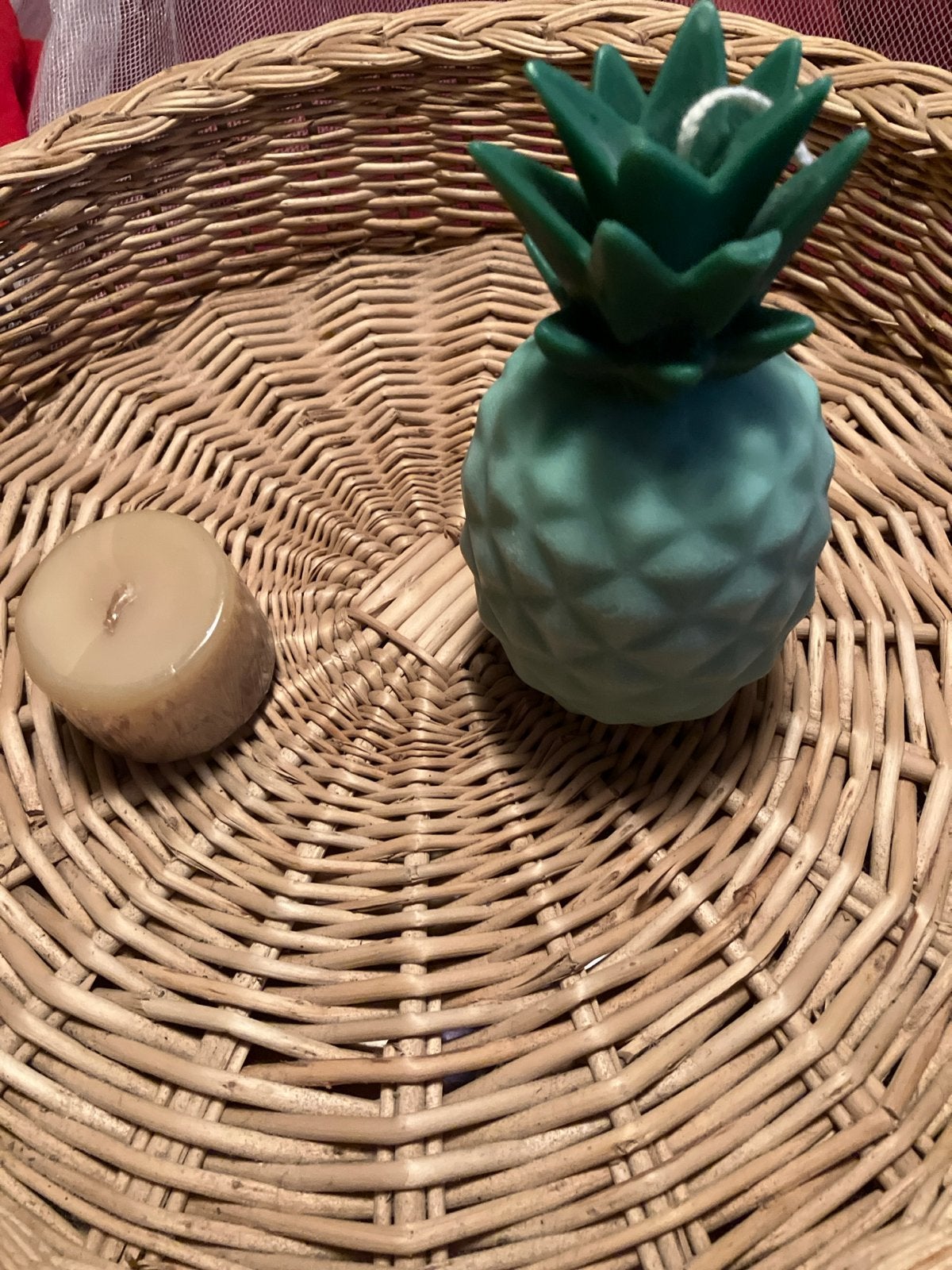Decoratieve Ananas Kaars en Kleine Kaars, Ophalen, Overige merken, Kaars, Groen