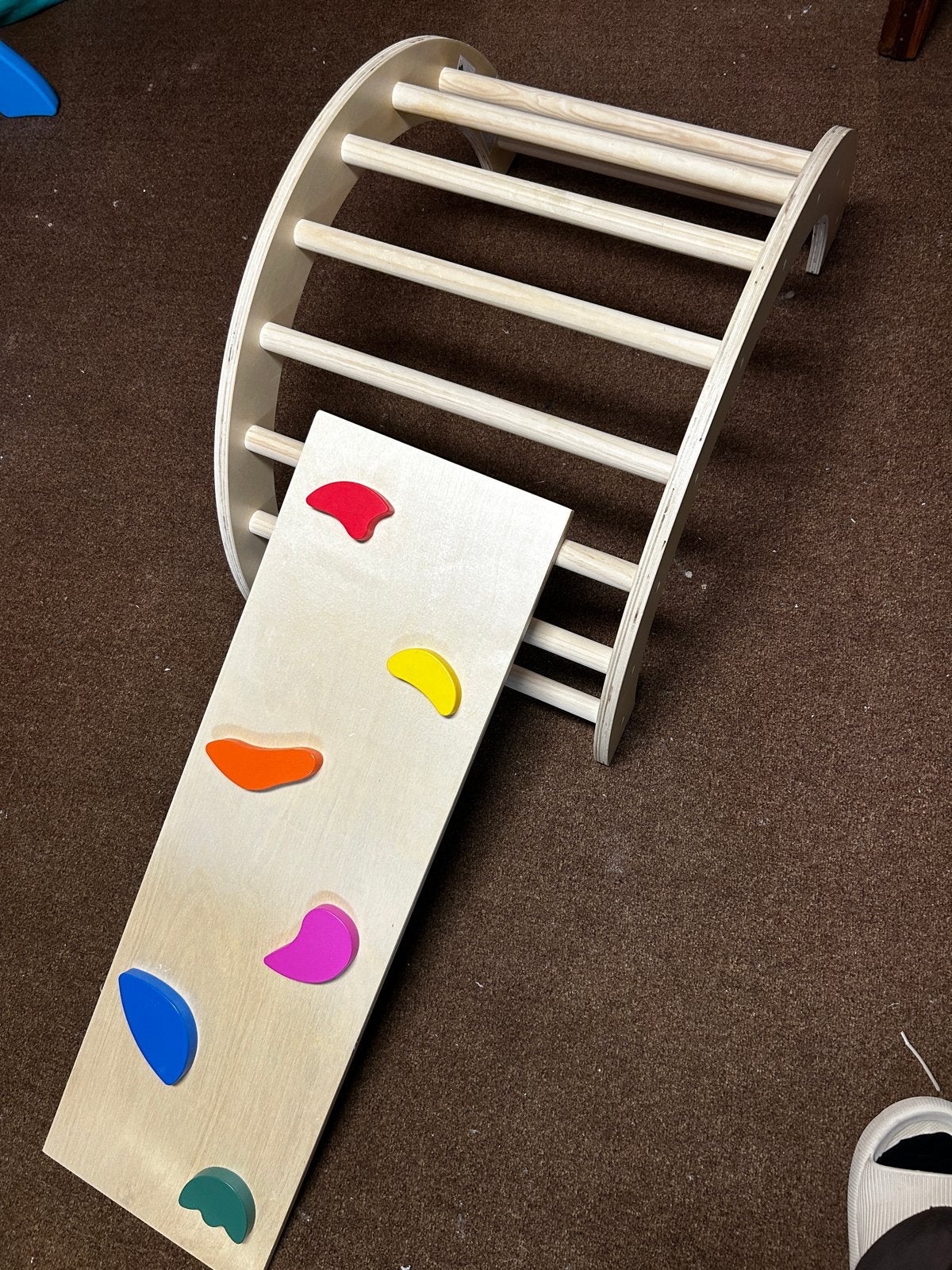 Houten klimrek / speelboog, Kinderen en Baby's, Speelgoed | Buiten | Speeltoestellen, Ophalen, Zo goed als nieuw, Klimwand