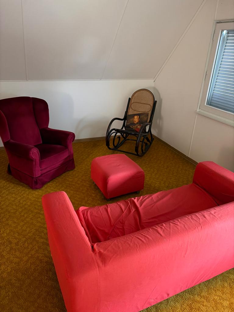 Set van 3: Fauteuil, schommelstoel en Ikea bank, Ophalen, Gebruikt, Twee, Stof